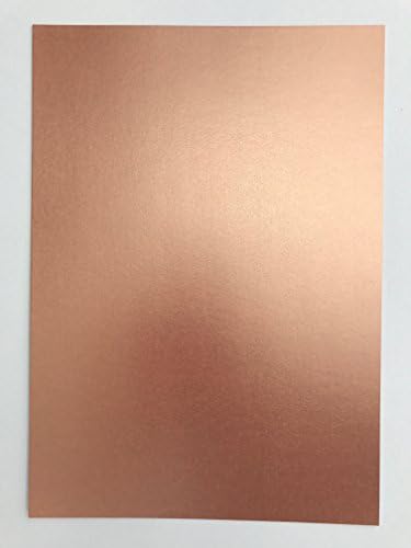 10 Sheets of A4 Single Singed Rose Gold Pearl Card 310gsm