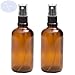 Produktbild PACK of 2 - 100ml AMBER Glass Bottles with Black ATOMISER Sprays. Essential Oil / Aromatherapy Use by Aura Essential Oils