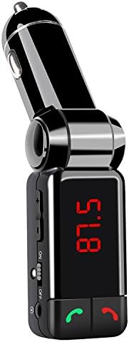 Bluetooth Fm Transmitter, KOMRT Handsfree Dual USB Car Charger Mp3 Player Radio Stereo Adapter LED Display with Aux Input for iPhone,iPod,Samsung,Tablet