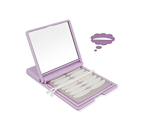 1000Pcs Thin Invisible Eyelid Tape Double Eyelid Stickers Beauty Tool with Purple Box Plastic Small Fork and Mirror (Purple)