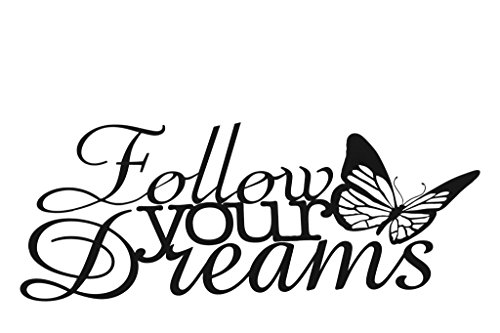 TS Wand-deko Gardendeco Dreams Iron, pulverbeschichtet, schwarz, 35 x 1 x 16 cm, 134384