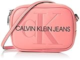 Label Print Calvin Klein Damen Sculpted Monogram Camera Bag Laptop Tasche, (Pop Pink), 8x12x17 cm