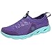 Produktbild Damen Sneaker Running Laufschuhe Slip On Sportschuhe Rutschfeste Sneakers Leichte Freizeitschuhe Atmungsaktiv Turnschuhe Bequem Outdoor Fitnessschuhe (EU:37, Lila)