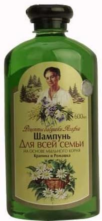 Shampoo with Nettle and Chamomile for All Family 600 Ml by Recipes Grandma Agafia