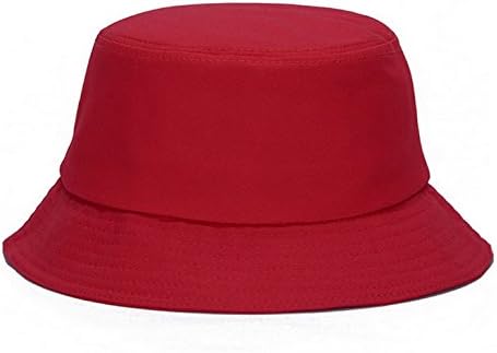 Licus Unisex Packable Travel Outdoor Plain Bucket Hats Fisherman Sun Cap For Men Women (Red)