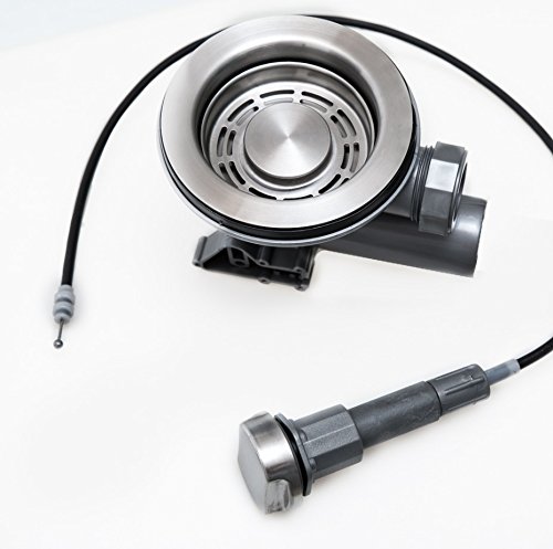 Universelle Ablauffernbedienung/Drehexzenter 3 1/2 inch. Geeignet für mehrere Marken wie Blanco, Franke, Reginox, Rieber, Mizzo, Copa, Schock - Spülenablauf mit Seil-Drehbetätigung