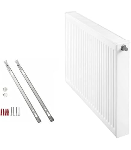Belrad Type 33 Flat Panel Radiator 60 X 140 Cm - White, 6 Connections ...