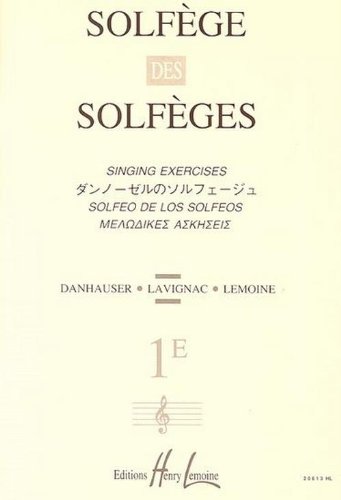 Livres Couvertures de Solfège des Solfèges Volume 1E sans accompagnement