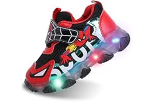 Jasmeko Baskets Enfants Chaussures LED Light Up Lumineuse Chaussures Garçons Bébés Filles Glow Mode Clignotant Sport Sneaker