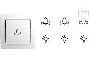 Swap sticker set of 3 x bells and 3 x light symbol stickers (RP14) (14mm)
