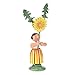 Produktbild Blumenmädchen mit Löwenzahn, Figur aus Holz, 11,5 cm, von DREGENO SEIFFEN – Original erzgebirgische Handarbeit, stimmungsvolle Dekoration