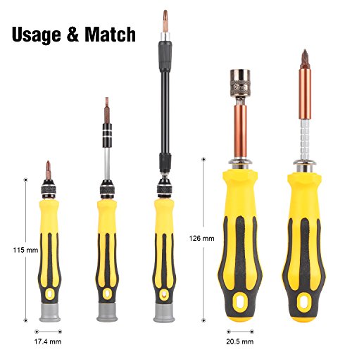InnoGear 71-1 schraubendreher set professionell magnetische schraubenzieher haushalt elektronik reparaturtool für handy, tablet, pc, laptop - 4