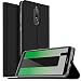 Produktbild Huawei Mate 10 Lite Hülle, KuGi Huawei Mate 10 Lite Flip Bookstyle Kompletter Schutz Mit Magnetverschluss und Standfunktion Tasche Etui Cover Case Schutzhülle für Huawei Mate 10 Lite Smartphone (Schwarz)