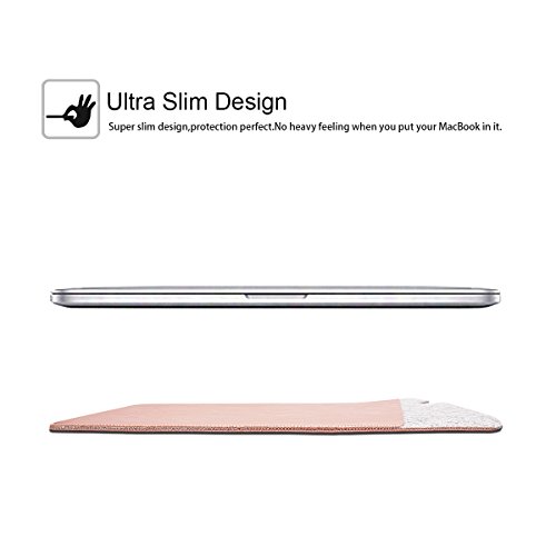 WALNEW 15 MacBook Pro 15 Zoll Schutzh  lle  H  lle  Case  Cover  mit Zwei-Taschen-Design mit Gesch  tztem Inneren und Externem Mousepad