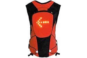 LEDWARNING Sac à Dos 5L à 48 LEDs Clignotant réfléchissant avec Signalisation de Direction pour Vélo et Trottinette. Télécommande et USB Rechargeable. Vendeur français et stock en France