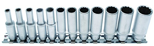 BGS Technic Jeu de Douilles, Douze pans 6,3 mm (1/4") en Pouces 12 pièces