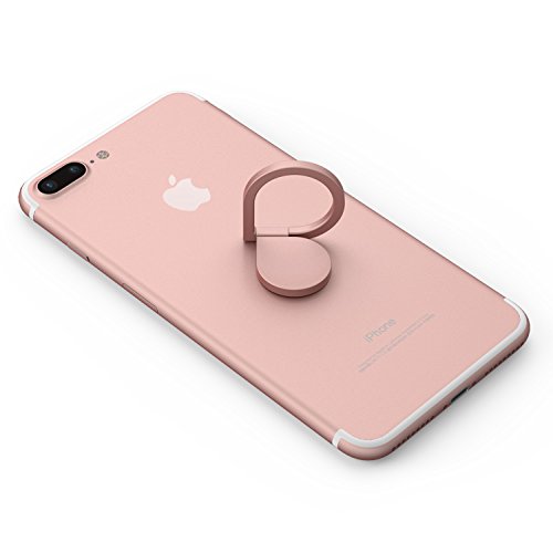 KronyaÂ® | 360Â° drehbarer Ringhalter | Smartphone Halter + StÃ¤nder | Auto Finger-Halter Finger-Halterung Fitness Halterung Hand Handy Ring Sport Tablet Apple iPhone iPad 7 Samsung Galaxy S8 (RosÃ©gold)