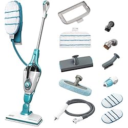 BLACK & DECKER FSMH1321JSM-QS Balai Vapeur avec Nettoyeur à Main Gant SteaMitt Filaire - 1300 W - Réservoir : 500 ml - Temps de Chauffe : 15 s - Longueur du Câble : 6 m - 12 Accessoires