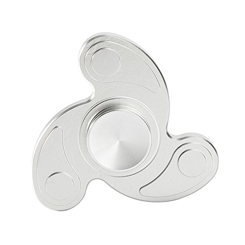 SeOST Fidget Hand Spinner Stress Reducer Metal High Speed Aluminum Alloy Tri-Spinner Bearing Fidget Toy EDC Fingertips Anti Stress Educational Autism ADHD Rotation Focusing Toys for Kids & Adults (Silver) SeOST Fidget Hand Spinner Stress Reducer Metal High Speed Aluminum Alloy Tri-Spinner Bearing Fidget Toy EDC Fingertips Anti Stress Educational Autism ADHD Rotation Focusing Toys for Kids & Adults (Silver)