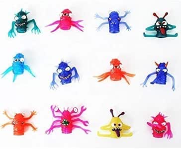 TE-Trend 12 Stück Fingermonster Fingerfiguren Vollgummi Fingerpuppen ...