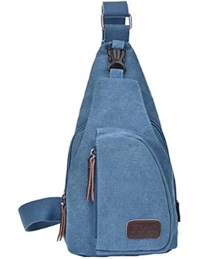 Zeafin Männer Mode Anti-Diebstahl-Design Wasserresistente Sling Bag Einfache Stil Oxford Casual Daypack Crossbody...
