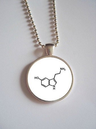 Preisvergleich Produktbild Serotonin Molekül Halskette