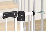 Impag® Treppenschutzgitter 73 – 142 cm für einseitiges Geländer 2 Y-Adapter zum Klemmen ohne Bohren Swing + 20 - 3