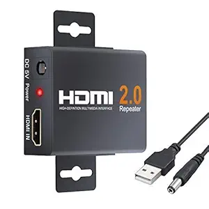 Wowobjects 3D 4K HDMI Signal Repeater Extender Booster Adapter Over Signal HDTV 60 Meters Lossless Transmission | Pack of 1pc