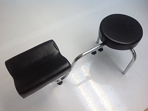 Beauty Salon Supplies Pedicure Stool and Foot Rest - Black