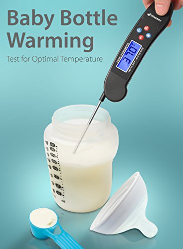 Kochen Thermometer, Fosmon Digital Instant Read Thermometer, Hintergrundbeleuchtung LCD Bildschirm mit faltbaren Edelstahl Sonde für Lebensmittel, Fleisch, Küche, BBQ, Grill, Liquid, Öl - 6