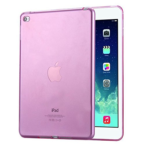 FAS1 iPad Mini 4 Hülle, Neue Klare Weiche TPU Gel Silikon iPad Schutzhülle Back Case Skins Schutz Für Apple iPad Mini 4 (Pink)