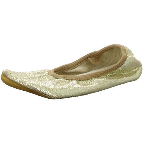 Beck 071 – Gymnastikschuhe Schläppchen Glitzer goldfarben für Kinder und Erwachsene - 2