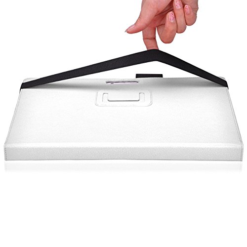 Microsoft Surface Pro 4 Cover Tasche mit praktischer Stand Funktion Case aus robustem Kunstleder und zusätzlicher Displayschutz Glas kombiniert Schutz und Design für Ihr Microsoft Surface Pro 4 Hülle Case in Weiss von UC Express® - 8