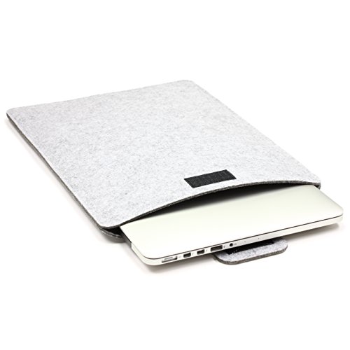 Original Urcover® 11,6 Zoll FILZ Laptop Tasche und Tablet Hülle passend für Ihr iPad, Lenovo Tablet, Samsung Tab, Netbook und viele weitere mobile Endgeräte [deutscher Fachhandel] Hell Grau - 2