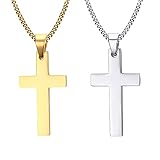 El mejor regalo para los cristianos / padrino, el collar cruzado simple es un estilo de vida más que una joyería; También, es conveniente para la ocasión de muchos, como iglesia, partido, compromiso, fecha, desgaste diario