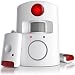 Produktbild CSL - Alarmanlage mit Bewegungsmelder | Infrarot Funk Alarmsystem | Alarmmelder | PIR-Sensoralarm | Hausalarm | 100dB | inkl. 2x Fernbedienungen