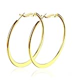 PAQUETE:Este aros de oro para mujer vienen con un hermoso bolso de terciopelo de regalo de joyería fina