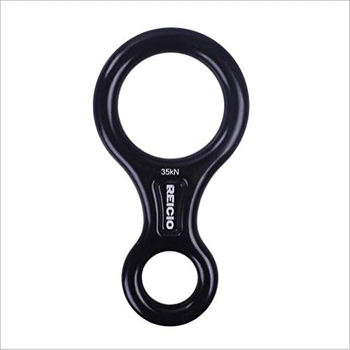 35KN Figure 8 Descender Aluminum Alloy Mountaineering Climbing Rock Rappelling Ring Belay Device