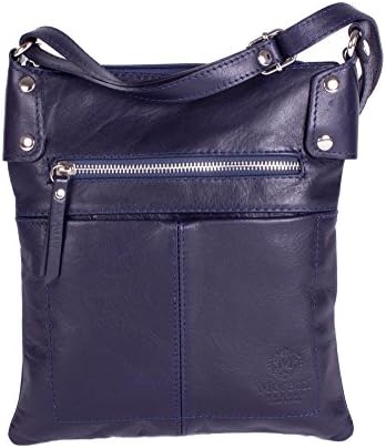 Ferrara Blue Leather Fashion Handbag for women