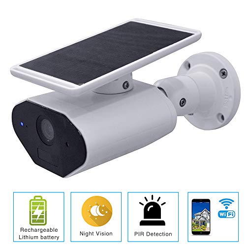 Preisvergleich Produktbild WLAN Überwachungskamera Solarpanel Wiederaufladbar Batterie kabellose WiFi IP Camera 1080P Wasserdichte Outdoor Motion IR Night-Version, Zwei-Wege-Audio, Fernbedienung über Smartphone / Tablet / PC
