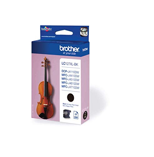 Brother LC-127XLBK - Cartucho de tinta para impresoras (1200 páginas), negro