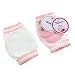 Zicac One Pair Cute Infant Toddler Baby Adjustable Elastic Strechy Soft Knee Elbow Leg Pad Crawling Safety Protector (Pink)
