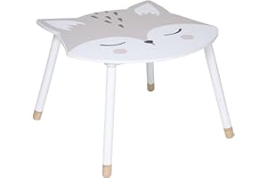 ATMOSPHERA CREATEUR D'INTERIEUR Table Enfant Renard - Blanc - Bois - Atmosphera créateur d'intérieur