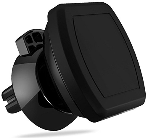 lucklystarÂ® Supporto Magnetico di Movil per griglie del aria di auto supporto rotazione di 360??Â° accessori per dispositivi portatili per iPhone 7/6Â Plus/6S/6/Se/Android Smartphone GPS Navigatore (Nero)