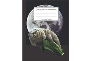 Composition Notebook 110 Lined Pages: Tardigrades Moon Travelers Wide Ruled Book