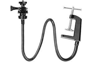 Dciustfhe Webcam Stand, Upgraded Webcam Mount Stand with Flexible Gooseneck Arm and Clamp, Suit for Webcam C920,C922,C930