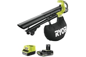 Confezione RYOBI OBV18 Aspiratore soffiatore - 18V OnePlus Brushless - 1 batteria 2.0Ah - 1 caricabatterie rapido