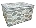 2 x Jumbo Large Toy Boxes Book Bedding Laundry Kids Childrens Storage Chest (Cream Box with Leaves)