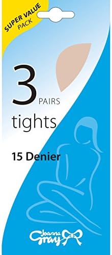 Joanna Gray Womens/Ladies 15 Denier Tights (3 Pairs) (Large (5ft6”-5ft10”)) (Bamboo)