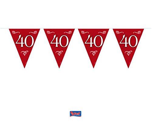XXL Wimpel-Girlande "Edler 40. Geburtstag" 10 m